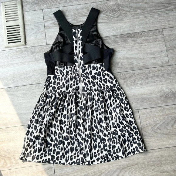 French Connection Leopard Print Racerback  Cocktail Dress - Picture 9 of 13